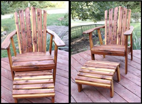 Cedar Wood Footstool/Ottoman
